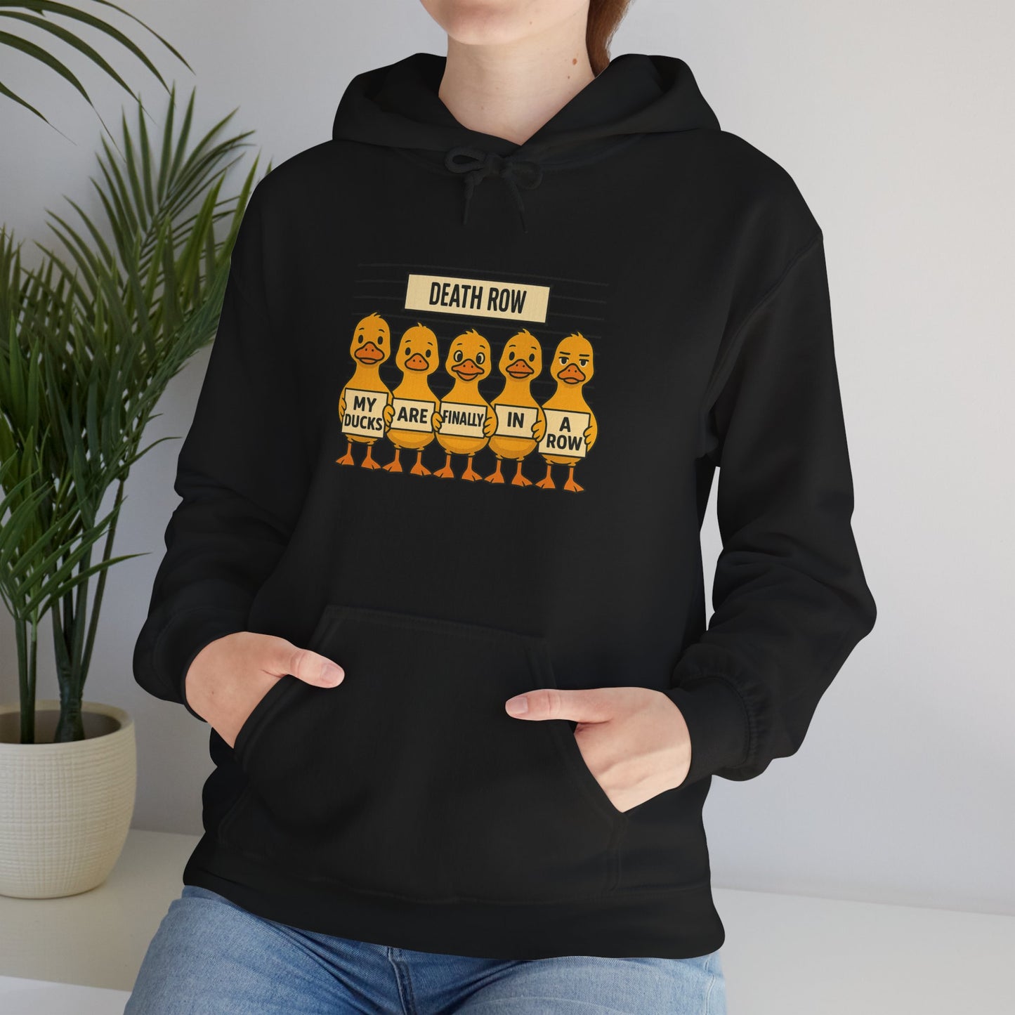 Funny Unisex Sweatshirt: Death Row Ducks, Cozy Hoodie, Perfect for Casual Wear