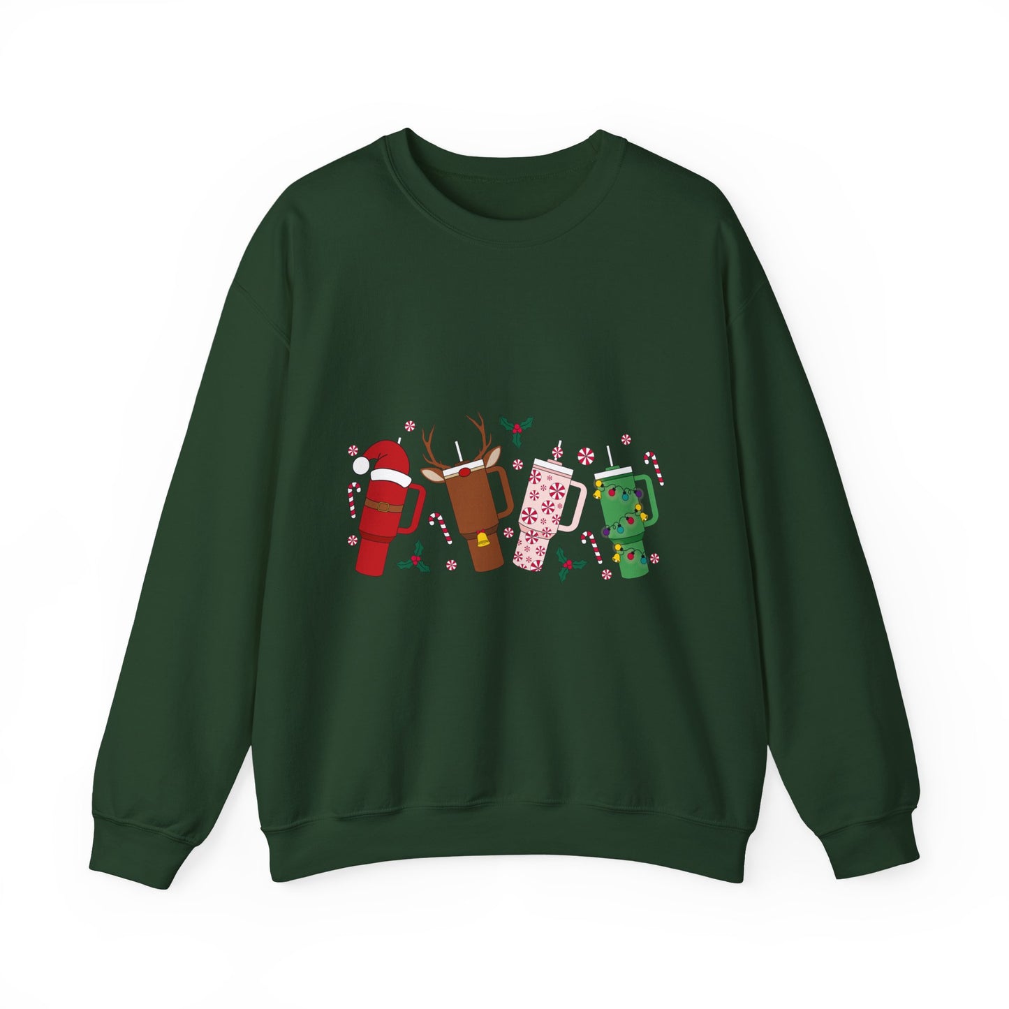 Christmas Golf Club Crewneck Sweatshirt — Festive Golfing Club Cartoon Design