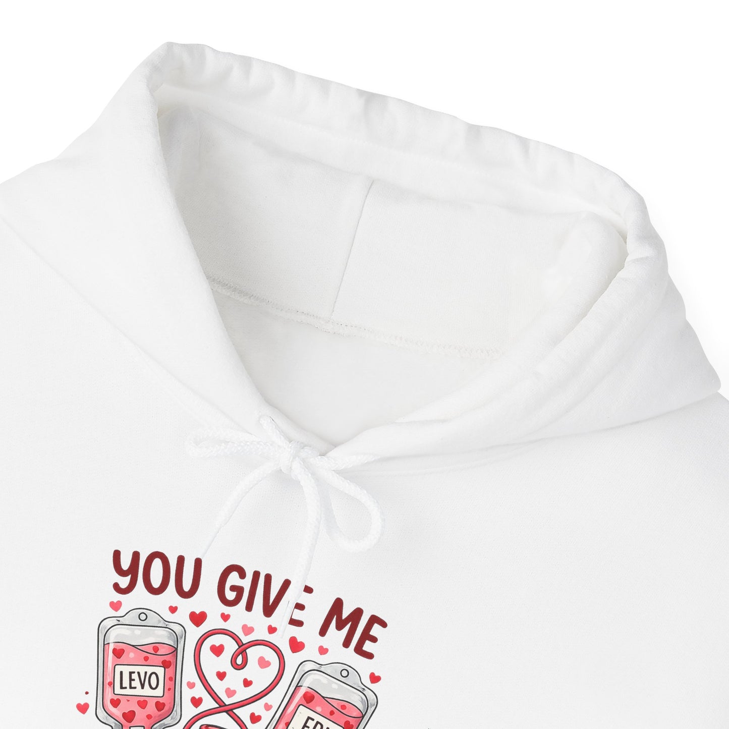 You Give Me Tachycardia Hoodie — Cute ECG Heart & IV Bag Medical Valentine Sweatshirt