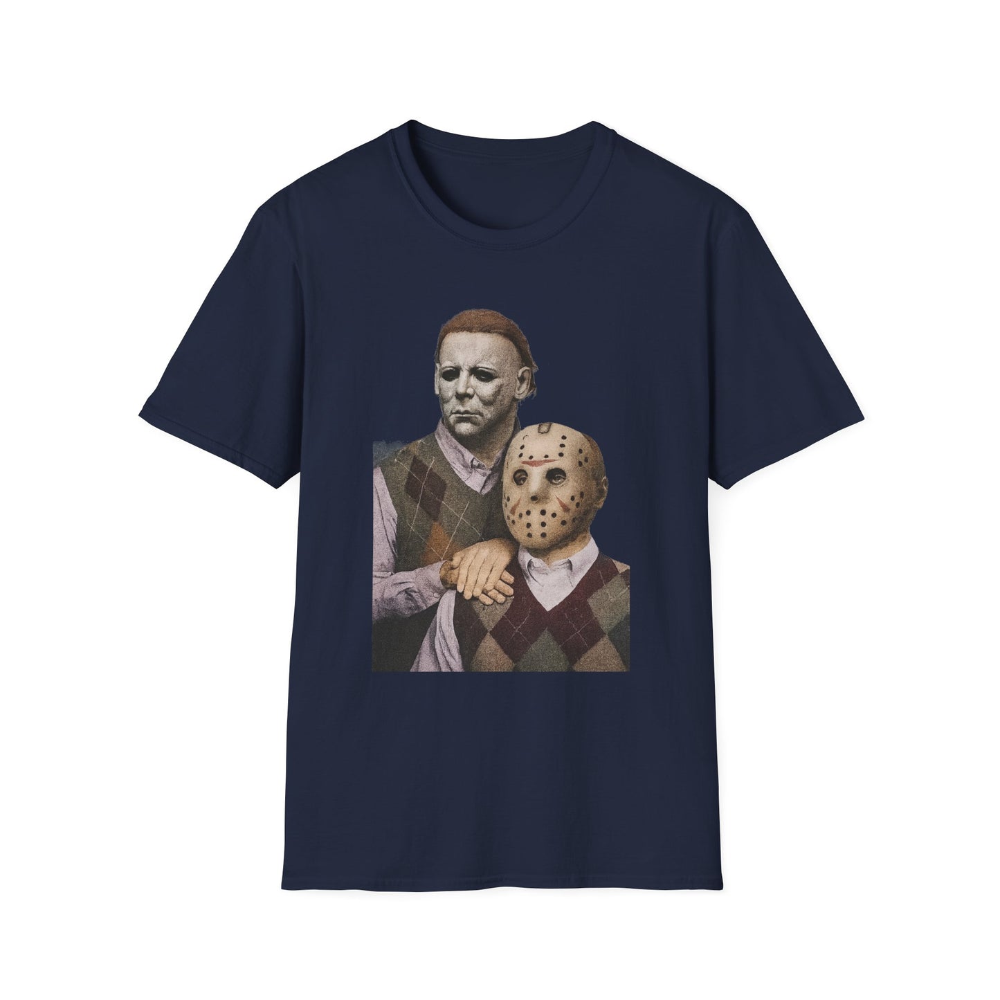 Horror Movie Character T-Shirt | Unisex Softstyle Tee, Scary Graphic Tee, Perfect for Halloween, Horror Fans, Movie Lovers