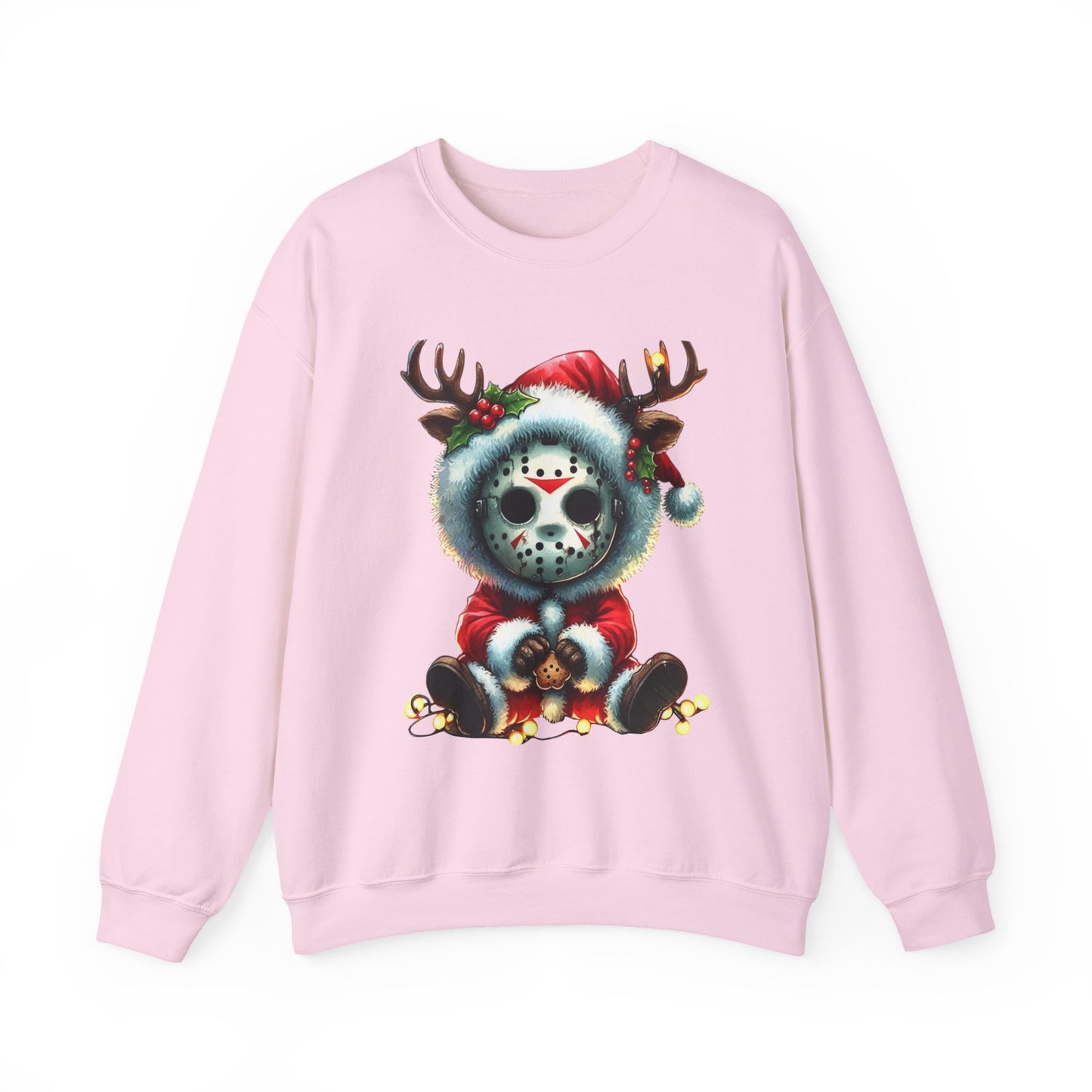 Christmas Jason Mask Sweatshirt — Cute Horror Holiday Crewneck