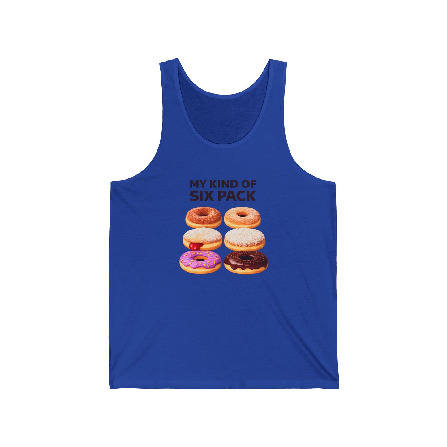 Donut Six Pack Tank Top — "My Kind of Six Pack" Funny Foodie Tank