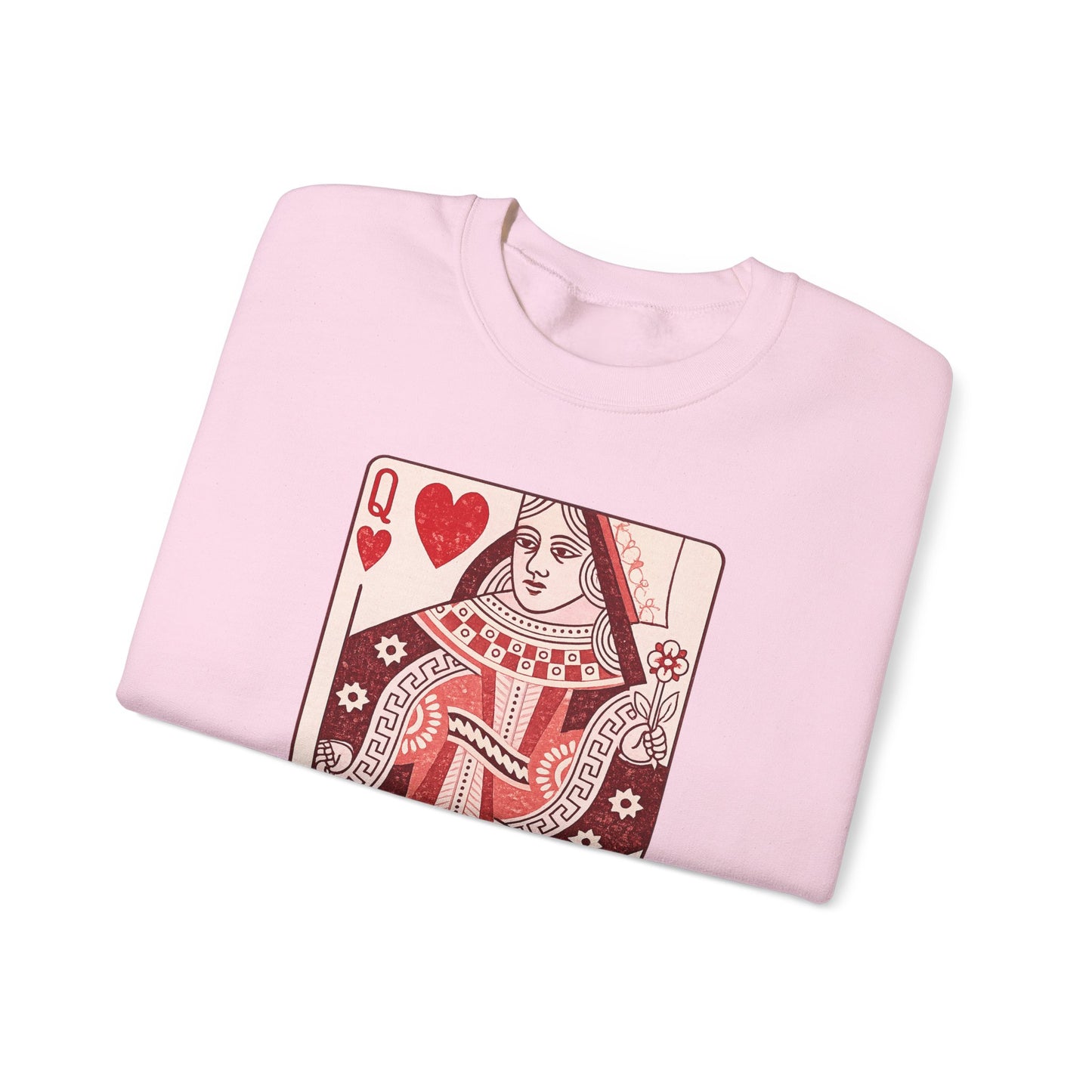 Queen of Hearts Crewneck Sweatshirt – Playing Card Graphic