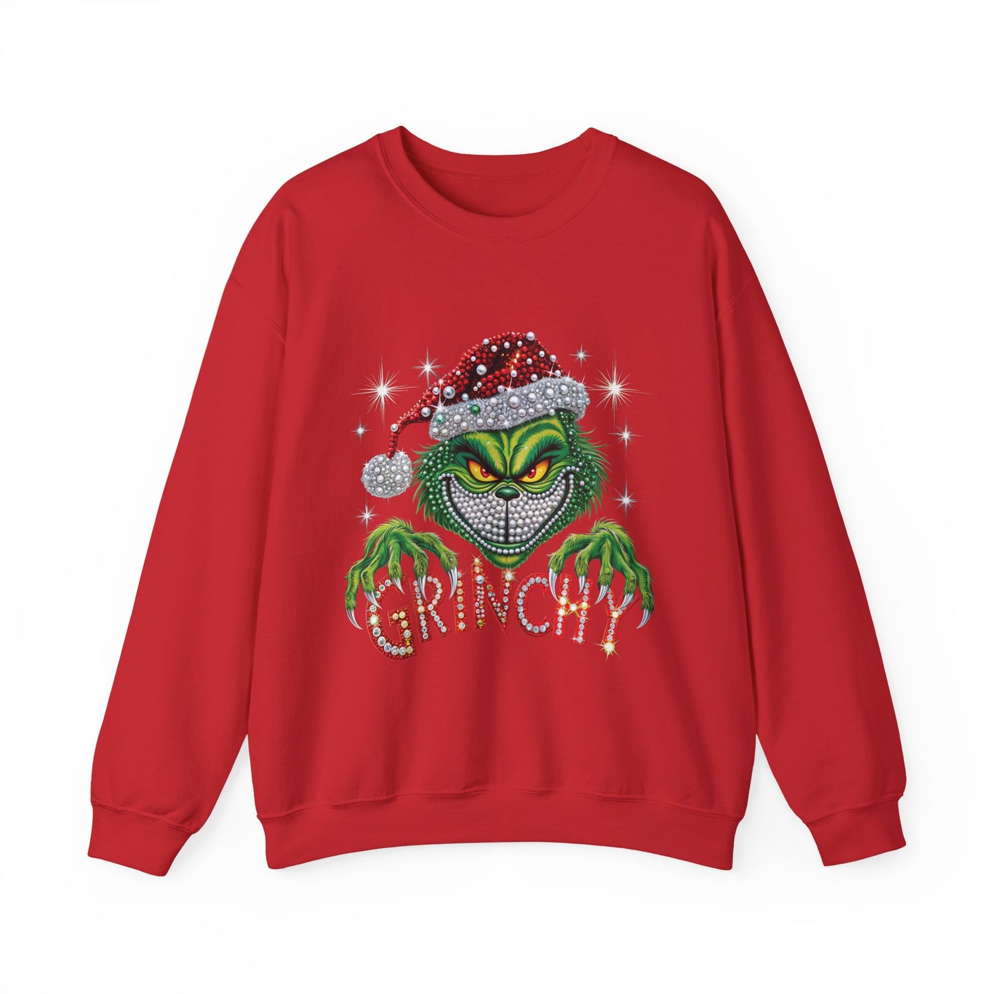 Grinchy Holiday Sweatshirt — Vintage Grinch Santa Crewneck