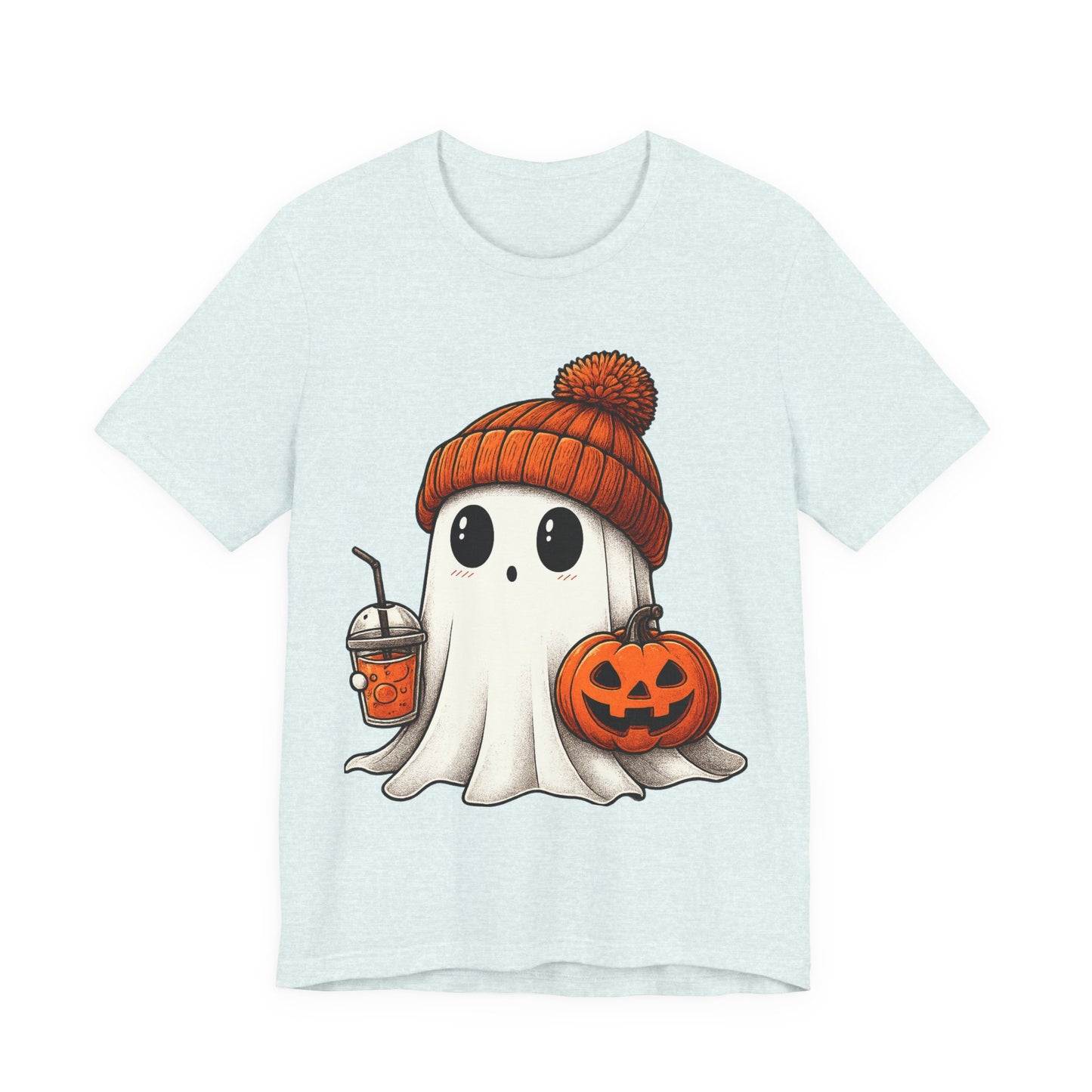 Halloween Ghost Unisex Tee, Spooky Shirt, Fall Fashion, Cute Ghost Shirt, Halloween Costume, Trick or Treat T-Shirt