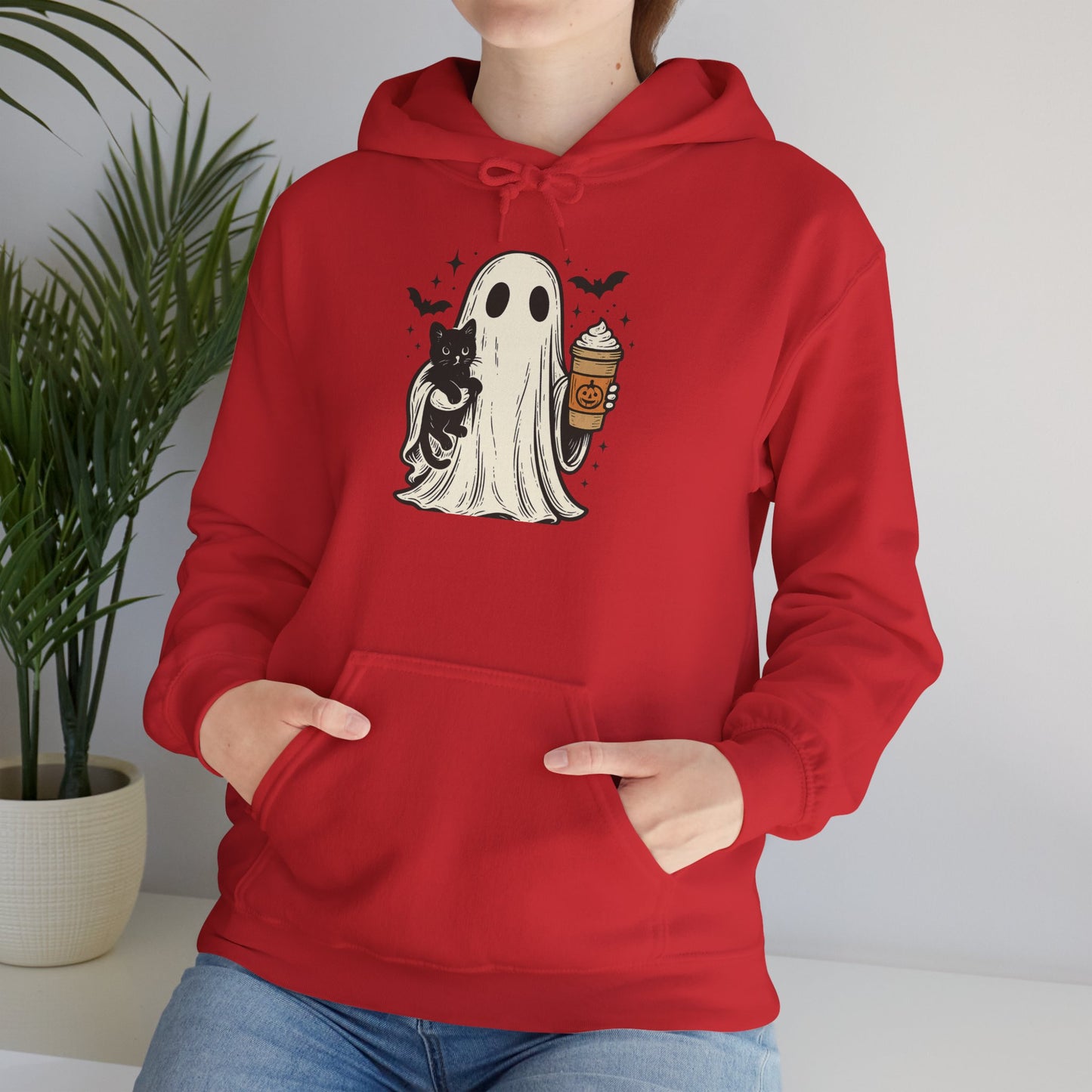 Ghost & Cat Halloween Hoodie, Spooky hoodie , Unisex Cozy Pullover, Fall Wardrobe Essential, Perfect for Halloween Celebrations, [...]
