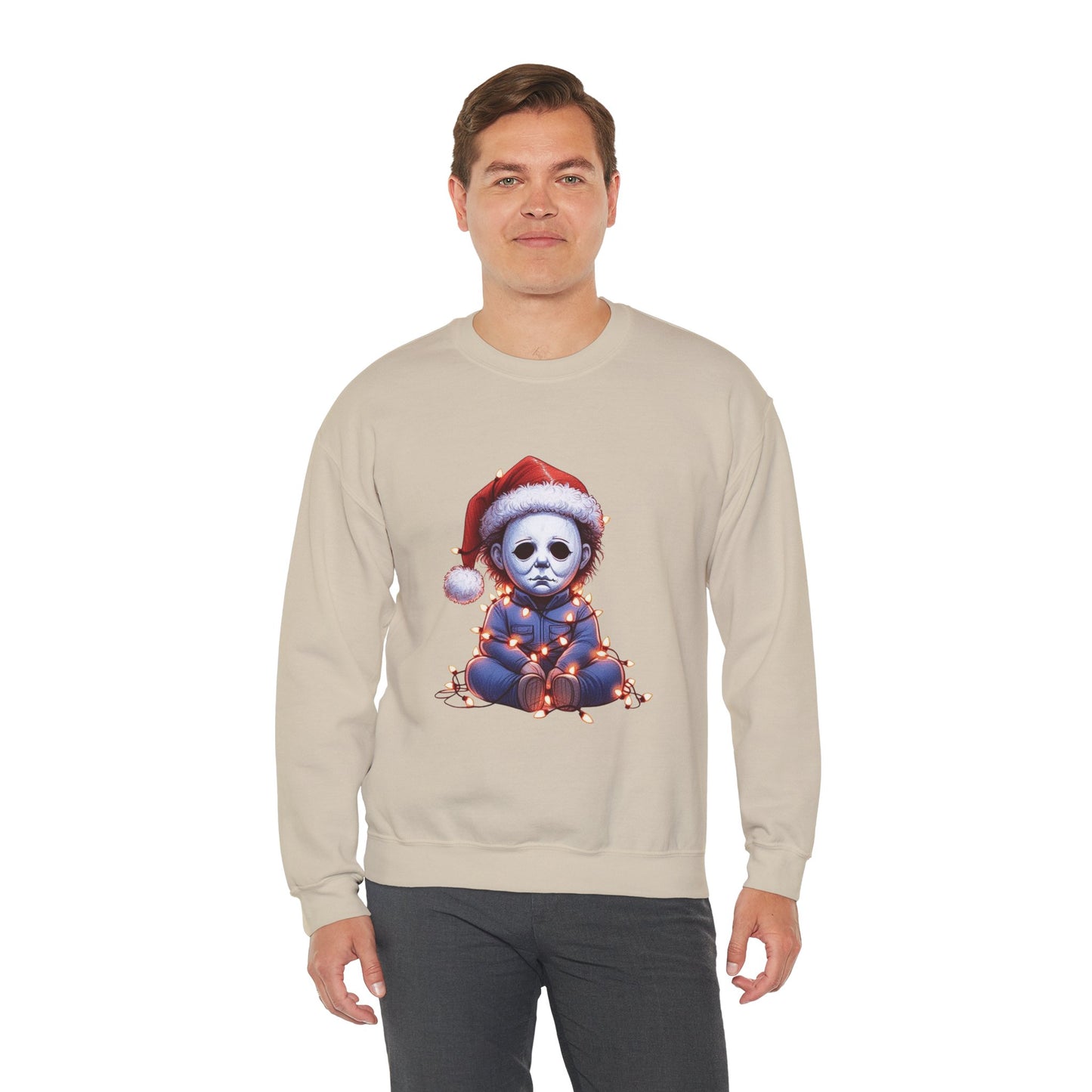 Christmas Michael Myers Sweatshirt — Cute Creepy Horror Holiday Crewneck