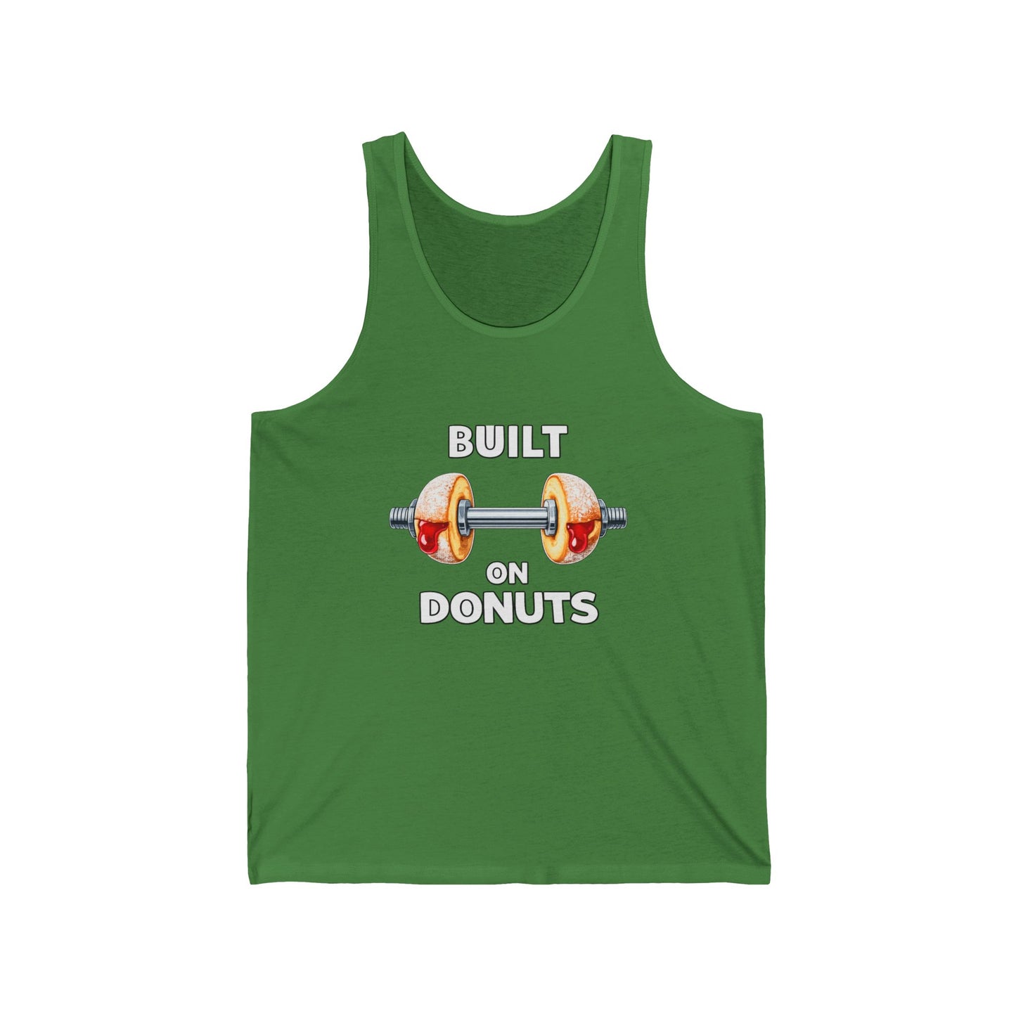 Built on Donuts Tank Top — Funny Fitness & Foodie Workout Tank