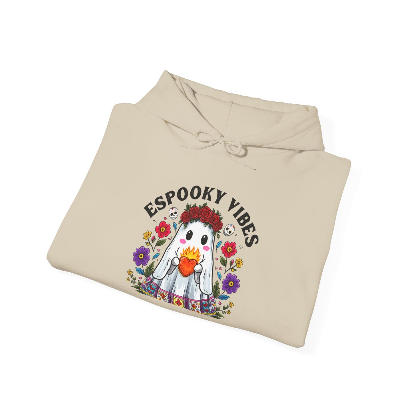Spooky Vibes Hooded Sweatshirt, Cozy Fall Apparel, Halloween Gift, Unisex Hoodie, Casual Sweatshirt, Festival Wear