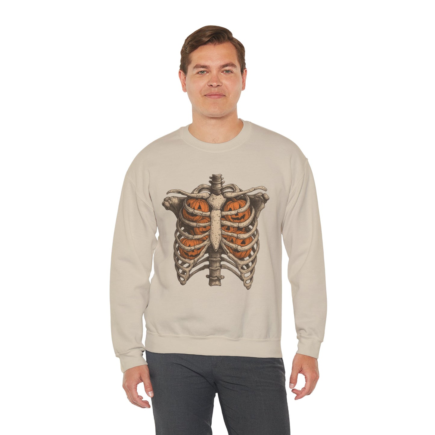 Halloween Skeleton Sweatshirt, Unisex Crewneck, Fall Fashion, Spooky Apparel, Gift for Halloween, Cozy Pullover