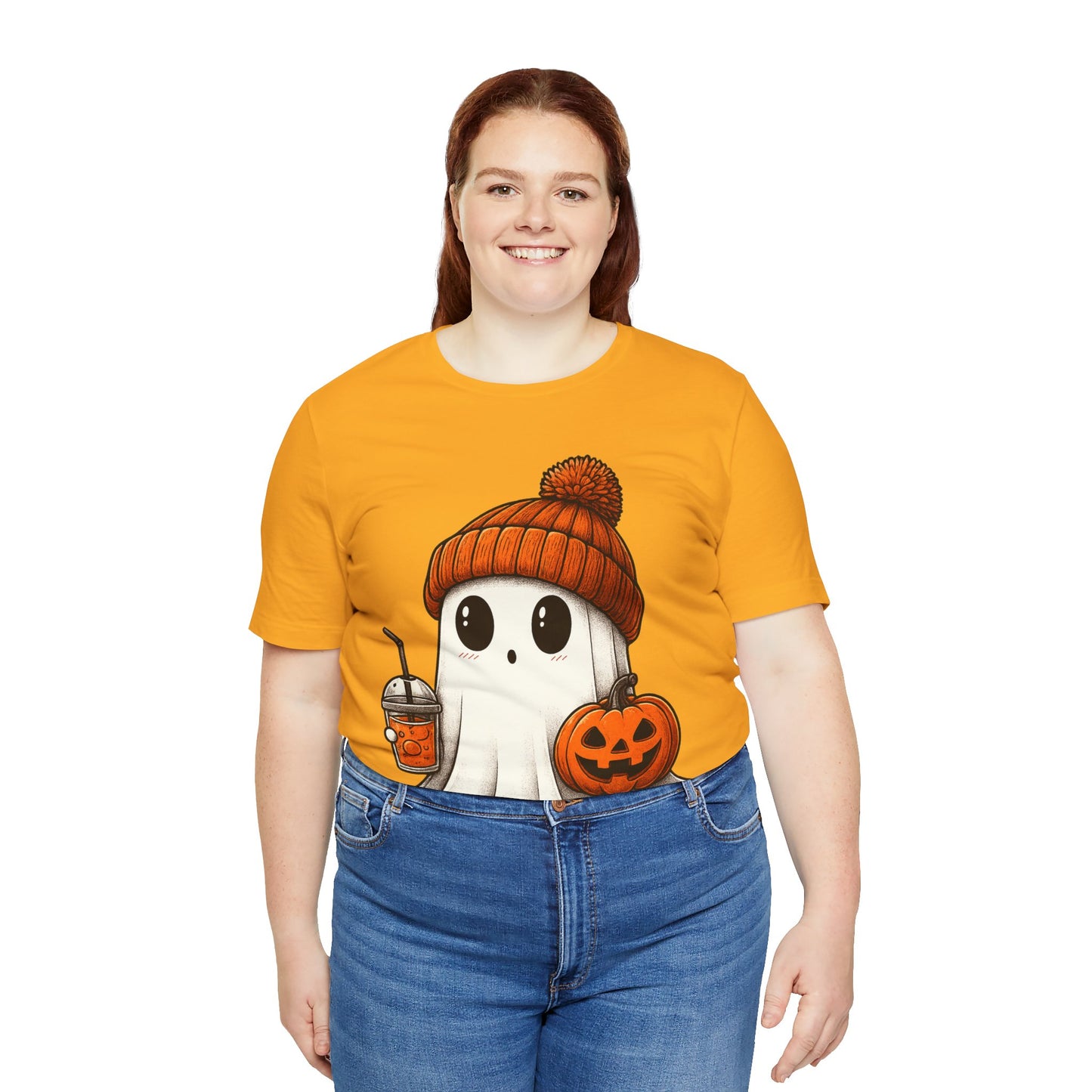 Halloween Ghost Unisex Tee, Spooky Shirt, Fall Fashion, Cute Ghost Shirt, Halloween Costume, Trick or Treat T-Shirt