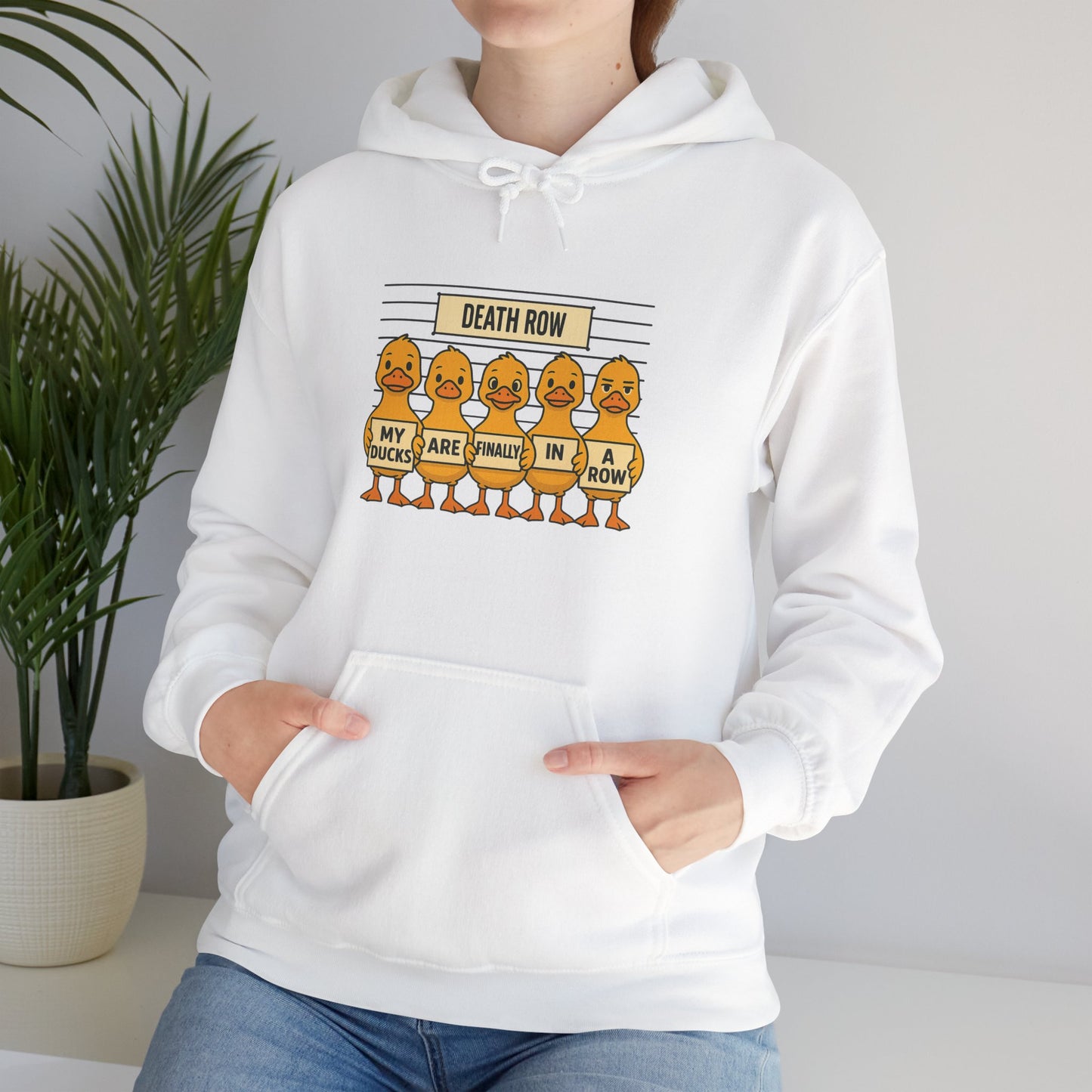 Funny Unisex Sweatshirt: Death Row Ducks, Cozy Hoodie, Perfect for Casual Wear