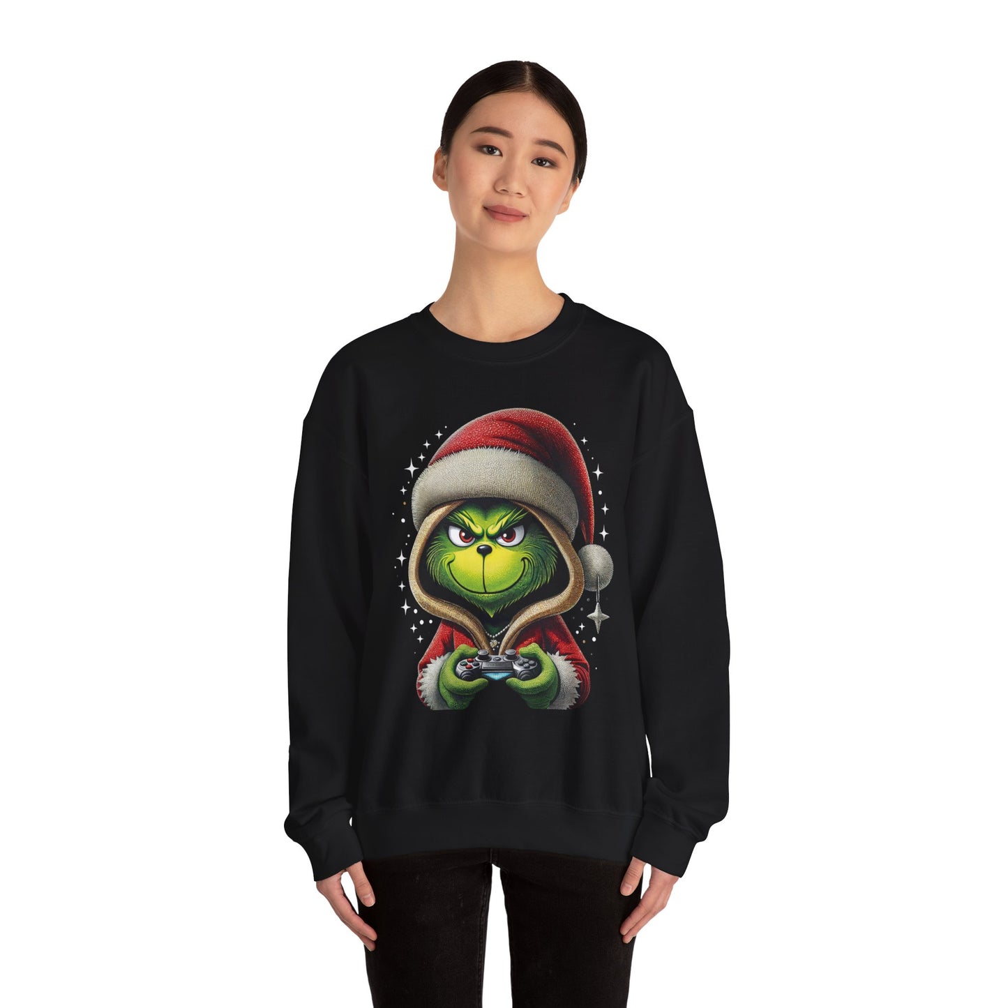 Grumpy Gamer Grinch Sweatshirt — Funny Christmas Holiday Gaming Crewneck