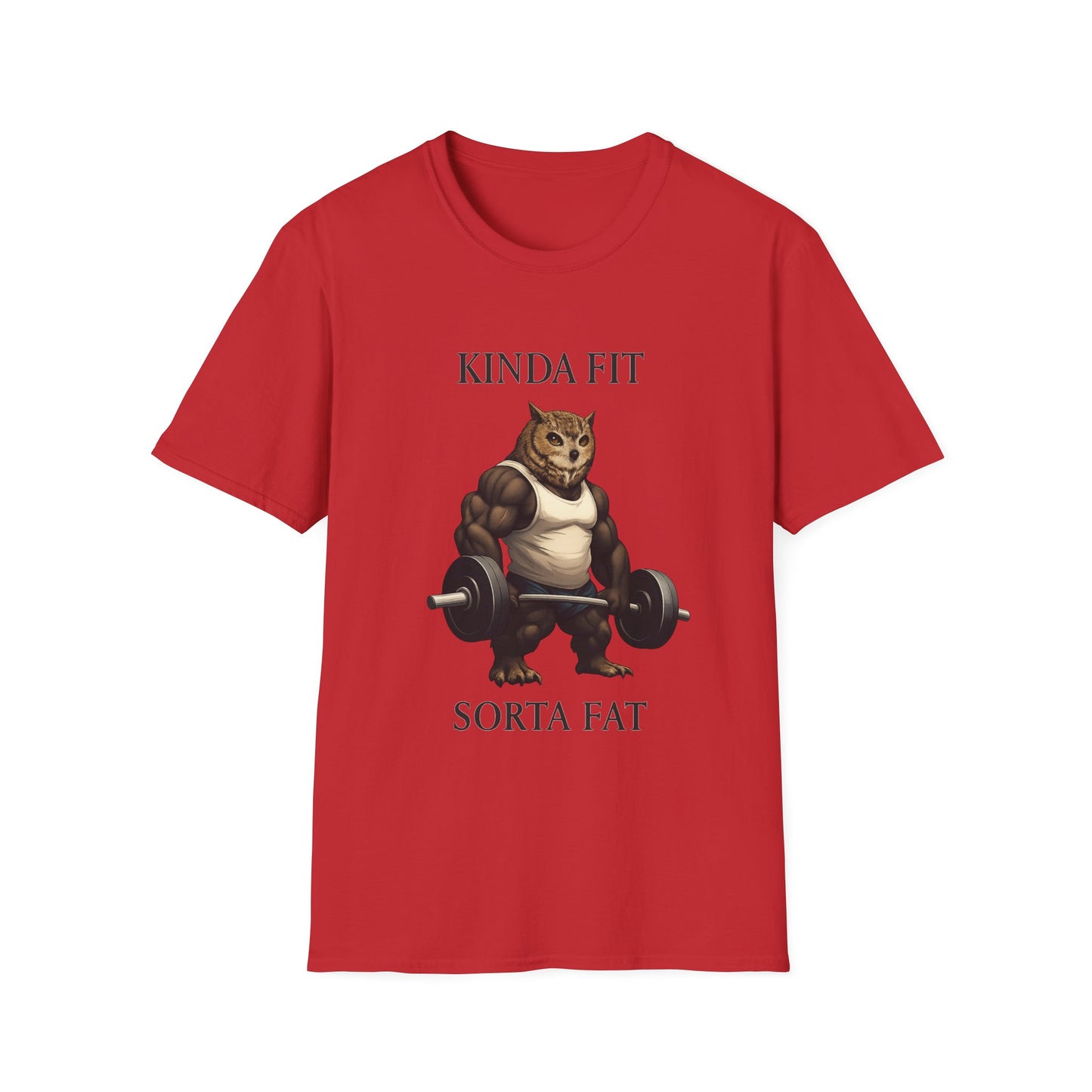 Kinda Fit Sorta Fat Cat Weightlifting T-Shirt