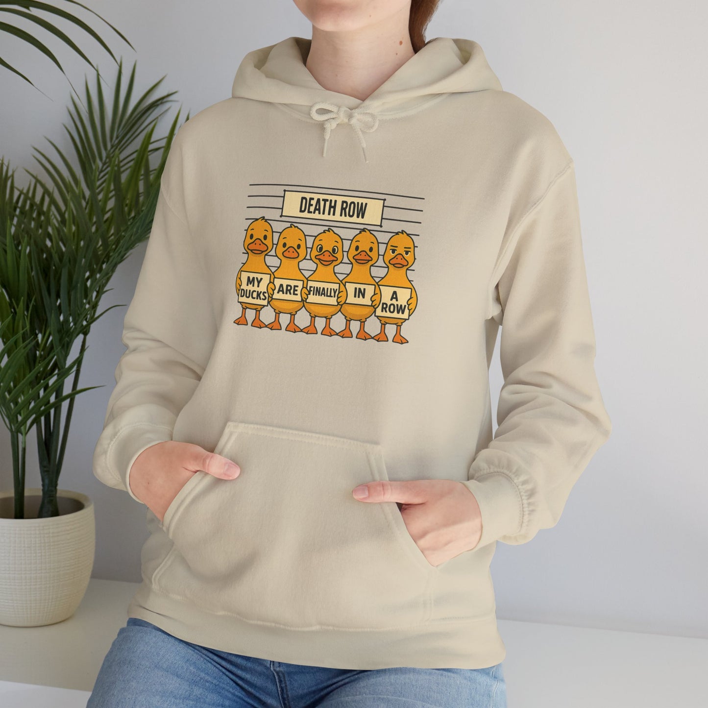 Funny Unisex Sweatshirt: Death Row Ducks, Cozy Hoodie, Perfect for Casual Wear