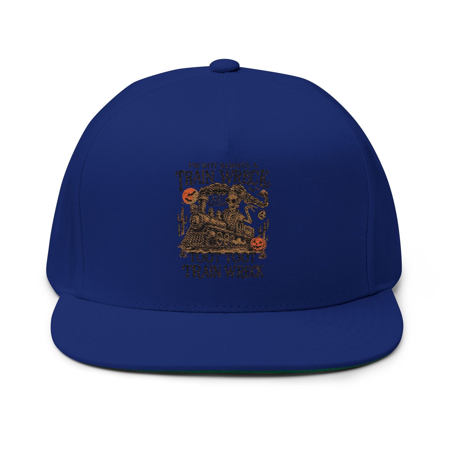 Embroidered Train Wreck Flat Bill Cap, Fun Hat for Casual Outings, Great for Outdoor Events, Unique Gift for Cap Lovers, Perfect for [...]