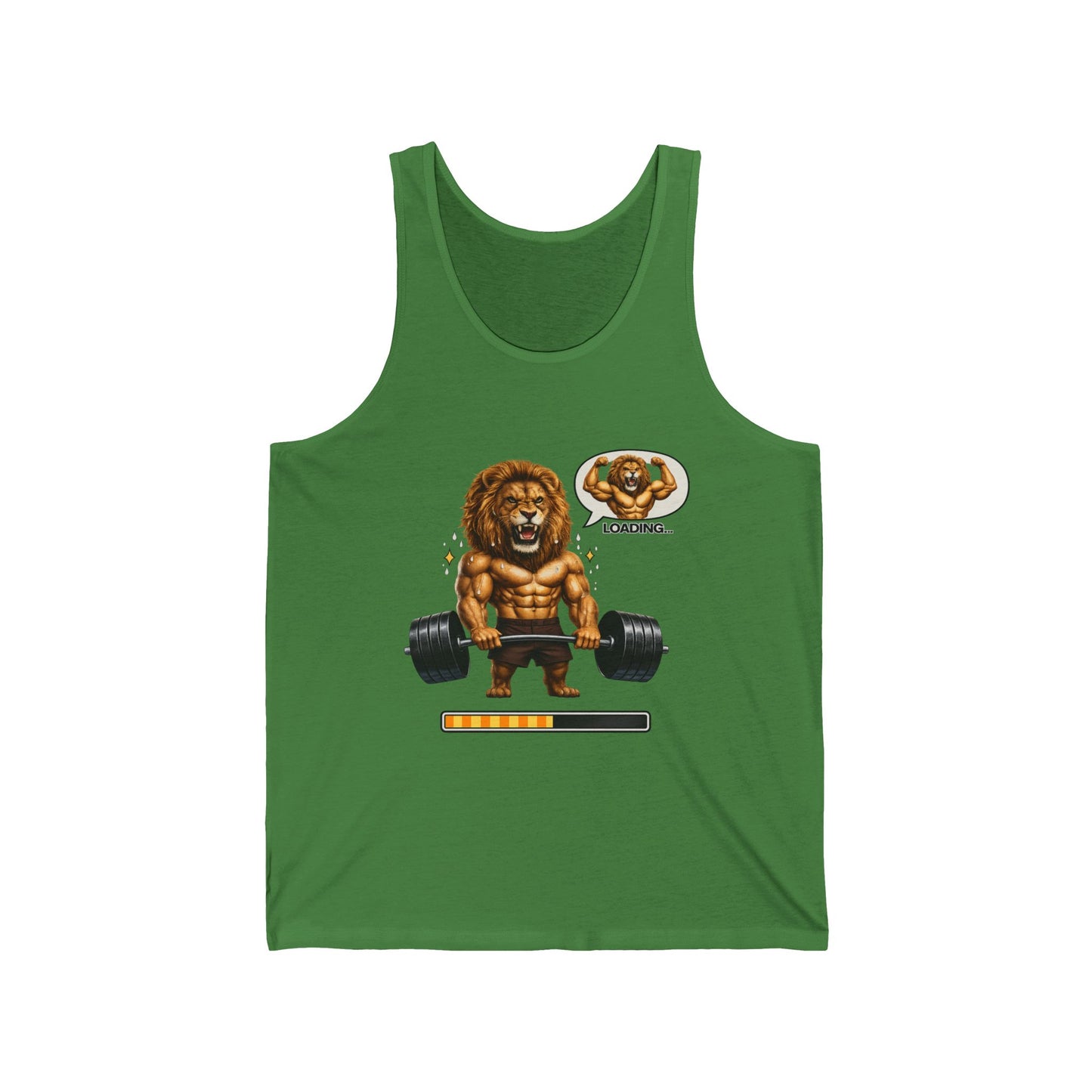 Lionweightlifting Tank Top — Funny 'Loading...' Gym Tank for Weightlifters & Fitness Lovers