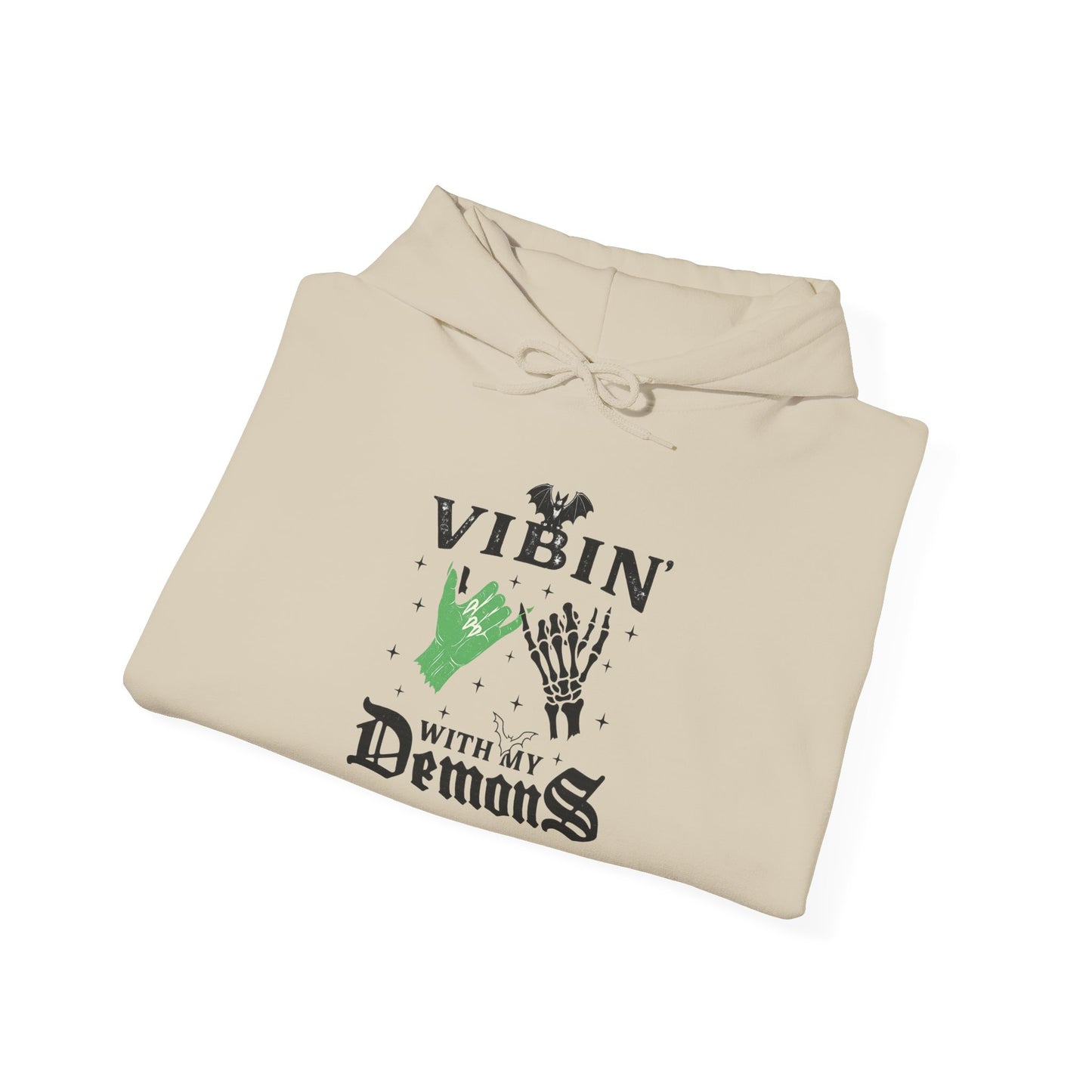 Vibin' With My Demons Unisex Hooded Hoodie, Cozy Gothic Hoodie, Casual Hoodie, Perfect for Halloween, Gift for Spooky Lovers, [...]