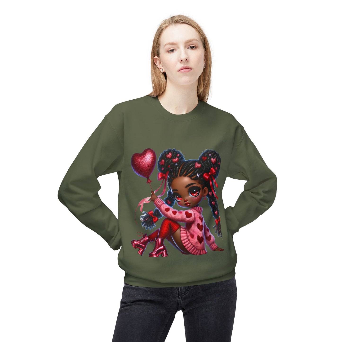 Valentines Unisex Midweight Softstyle Fleece Crewneck Sweatshirt