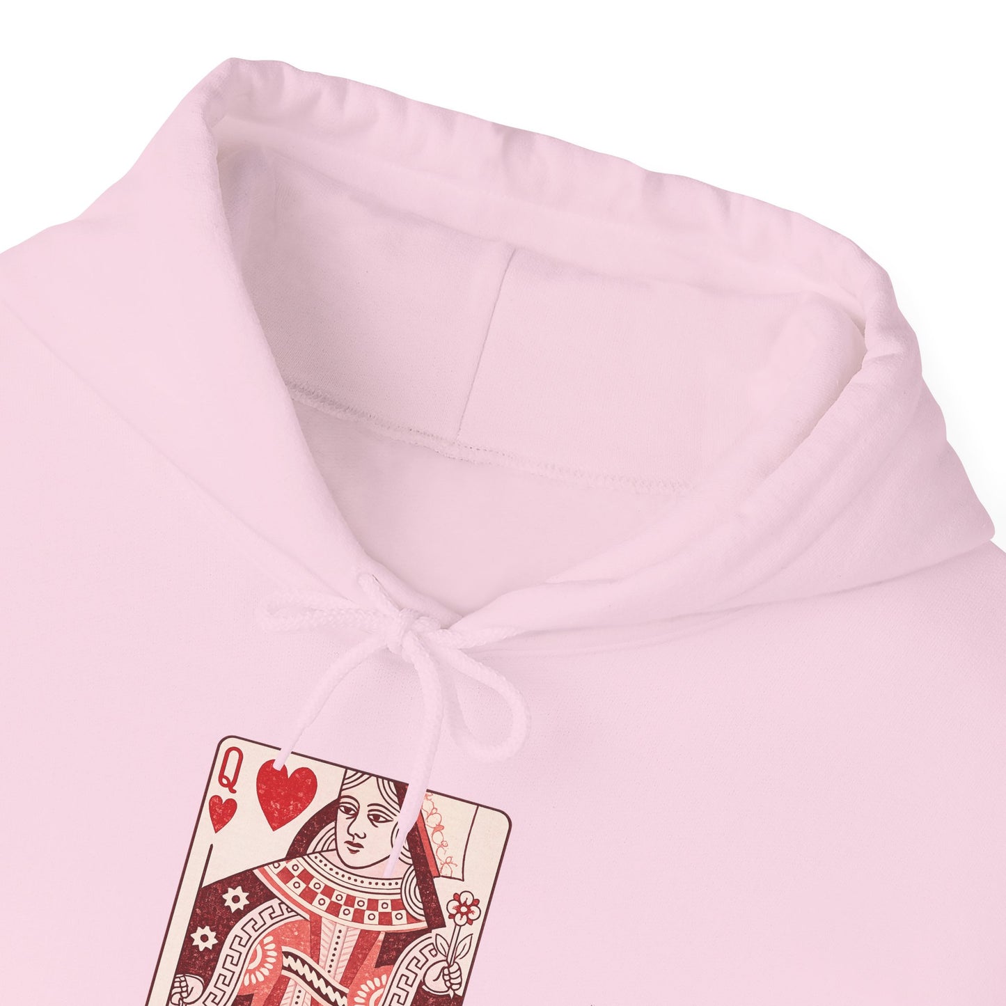 Queen of Hearts Hoodie – Vintage Playing Card Graphic Sweatshirt