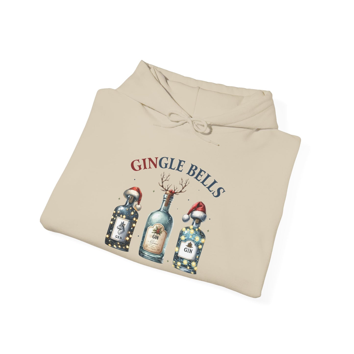 Gingle Bells Hoodie | Unisex Heavy Blend Sweatshirt for Christmas, Holiday Gifting, Cozy Fall Wear, Festive Apparel, Unique Gift
