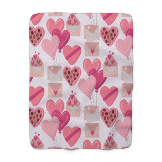 Valentines Sherpa Fleece Blanket