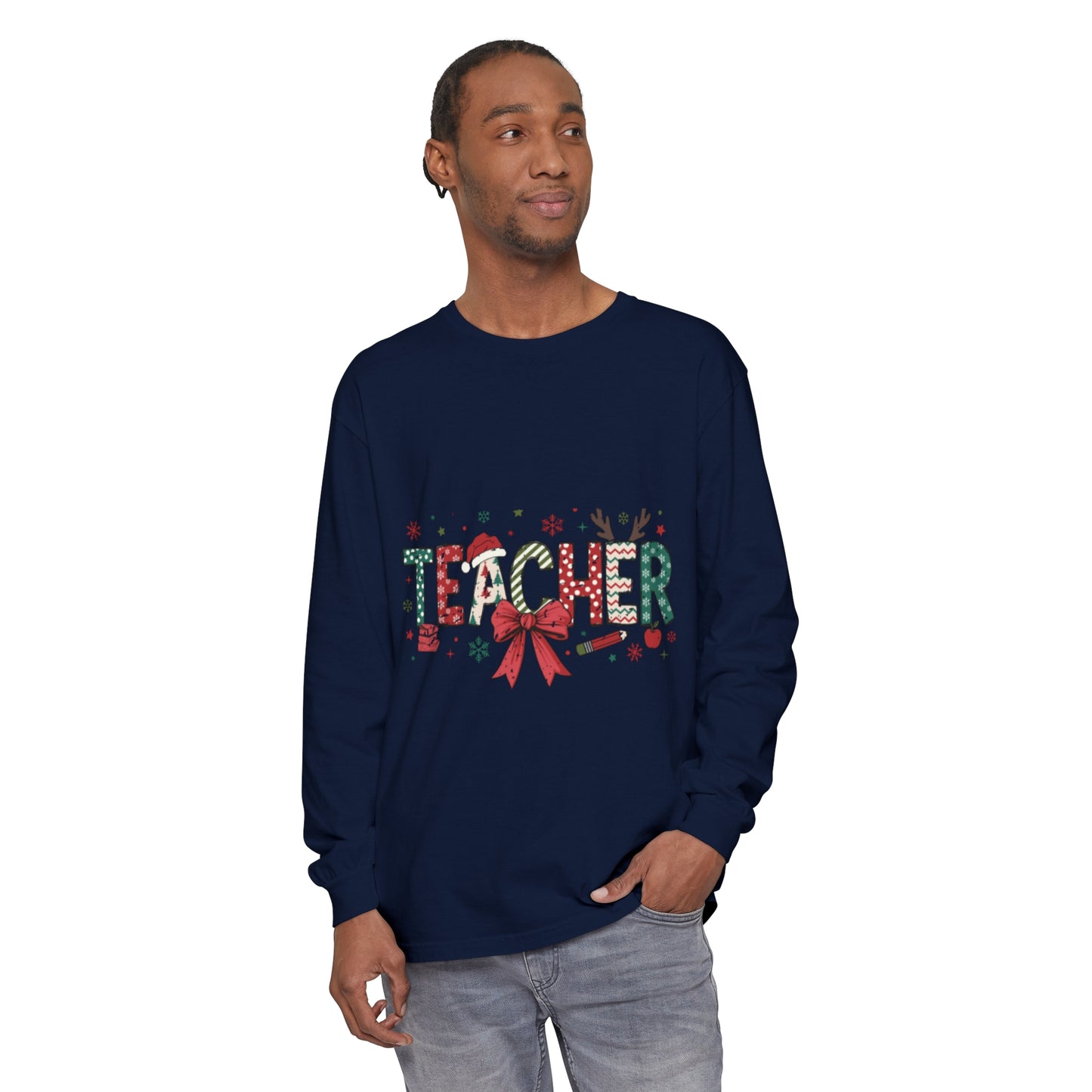 Christmas Unisex Garment-dyed Long Sleeve T-Shirt