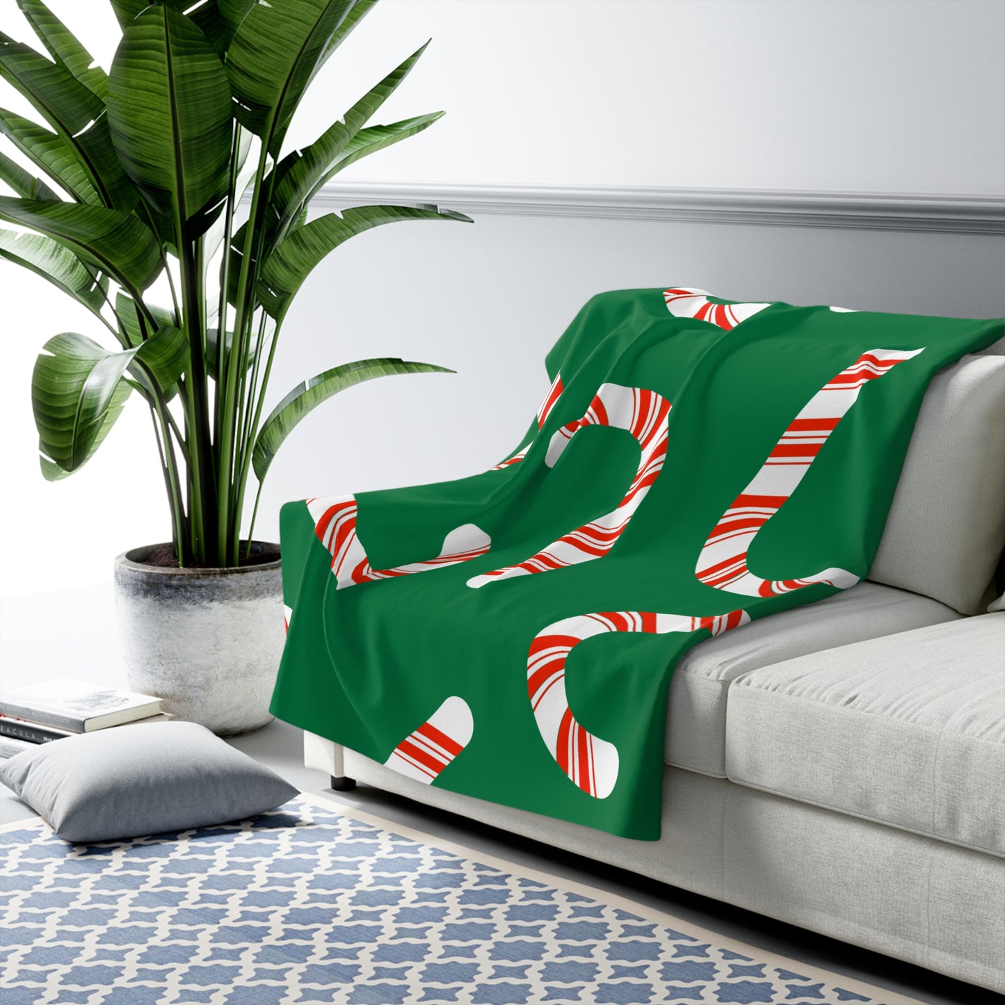 Christmas Candy Cane Blanket