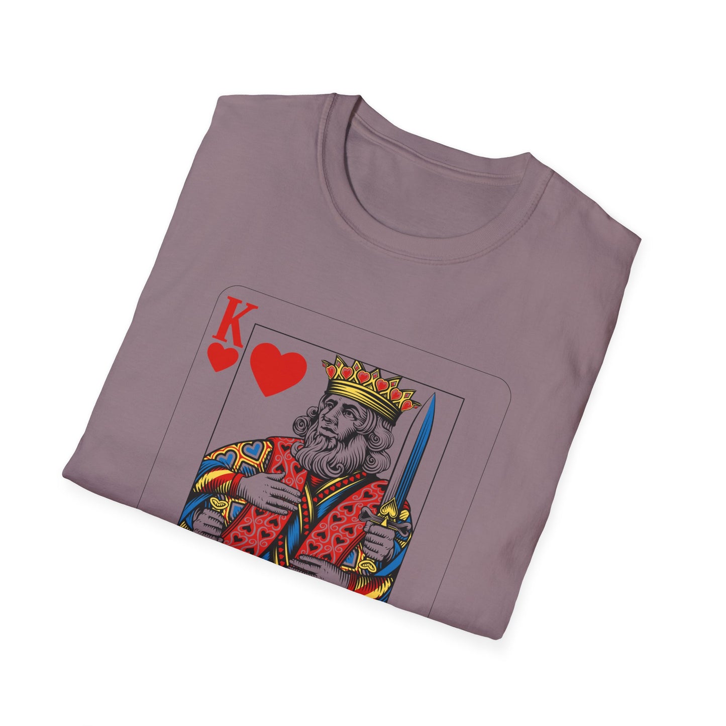 Valentines King of Hearts Unisex T-Shirt - Playful Card Design for Game Night