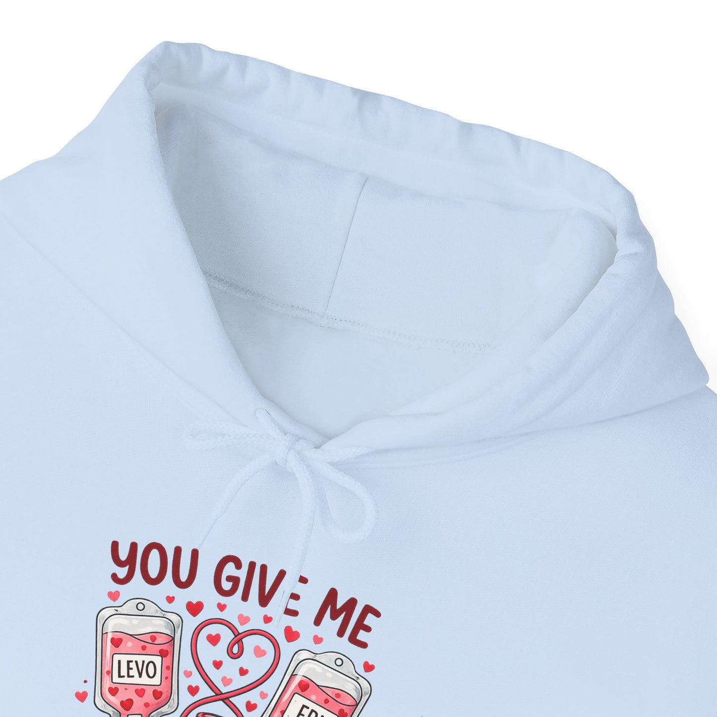 You Give Me Tachycardia Hoodie — Cute ECG Heart & IV Bag Medical Valentine Sweatshirt