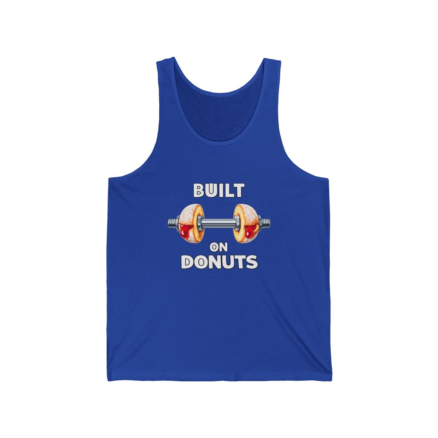 Built on Donuts Tank Top — Funny Fitness & Foodie Workout Tank