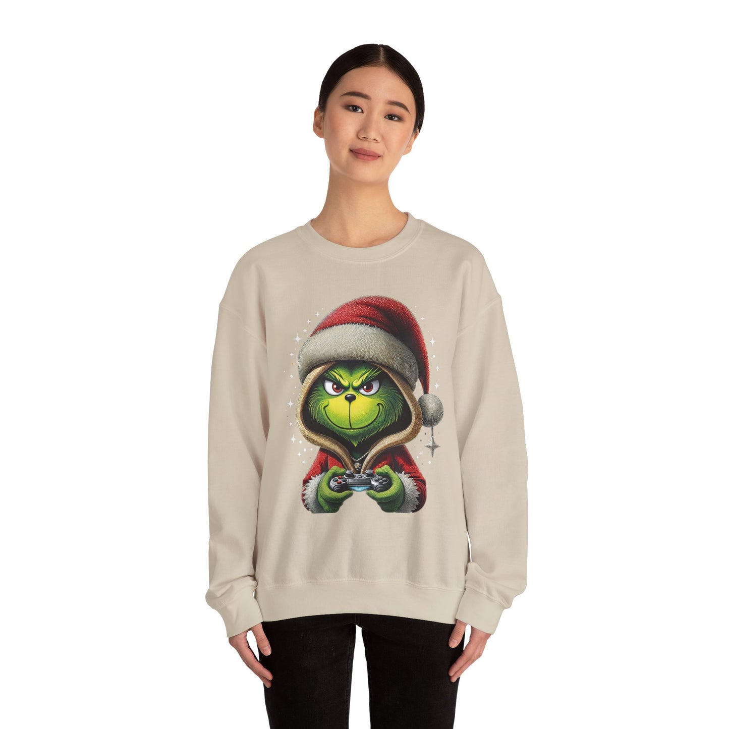 Grumpy Gamer Grinch Sweatshirt — Funny Christmas Holiday Gaming Crewneck
