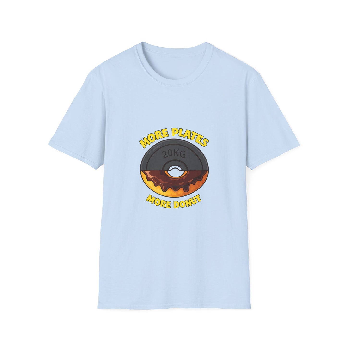 More Plates More Donuts T-Shirt — Funny Gym Weightlifting Tee