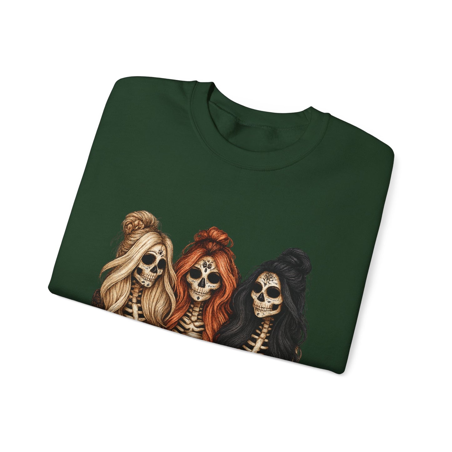 Halloween Skeleton Crewneck Sweatshirt, Cozy Unisex Sweatshirt, Trendy Halloween Apparel, Gift for Halloween Lovers, Spooky Season Outfit