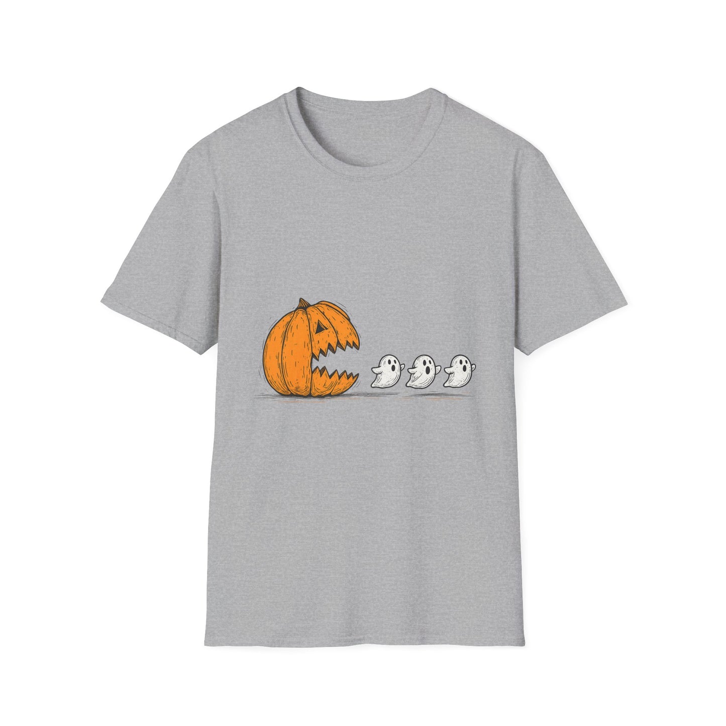 Halloween Ghost Pumpkin T-Shirt, Unisex Tee, Cute Halloween Shirt, Trick or Treat Apparel, Spooky Season Outfit