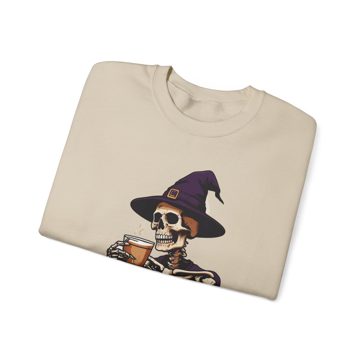Spooky Skeleton Halloween Sweatshirt, Unisex Crewneck, Cozy Fall Fashion, Halloween Costume, Party Apparel, Ideal for Trick or Treat