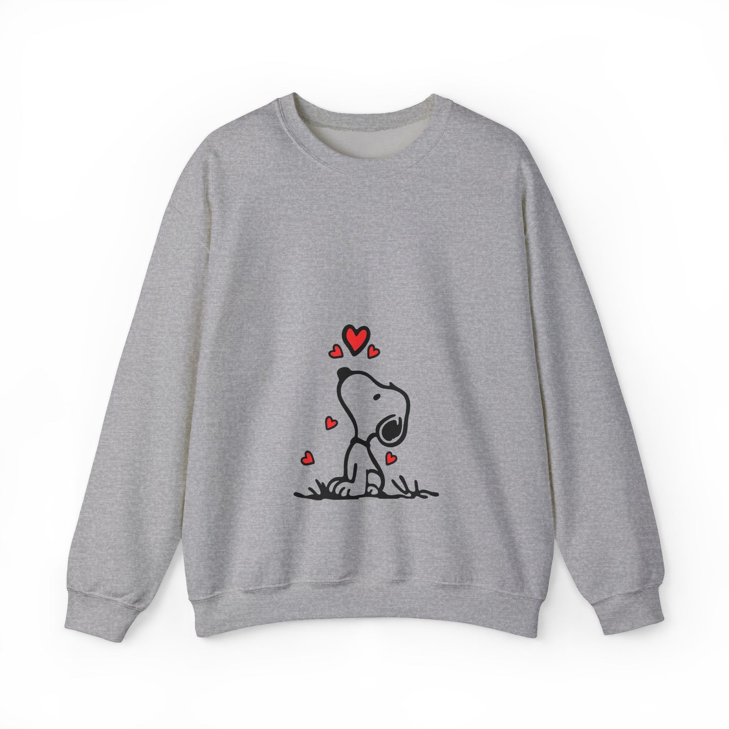 Snoopy Heart Crewneck Sweatshirt — Cute Peanuts Love Pullover
