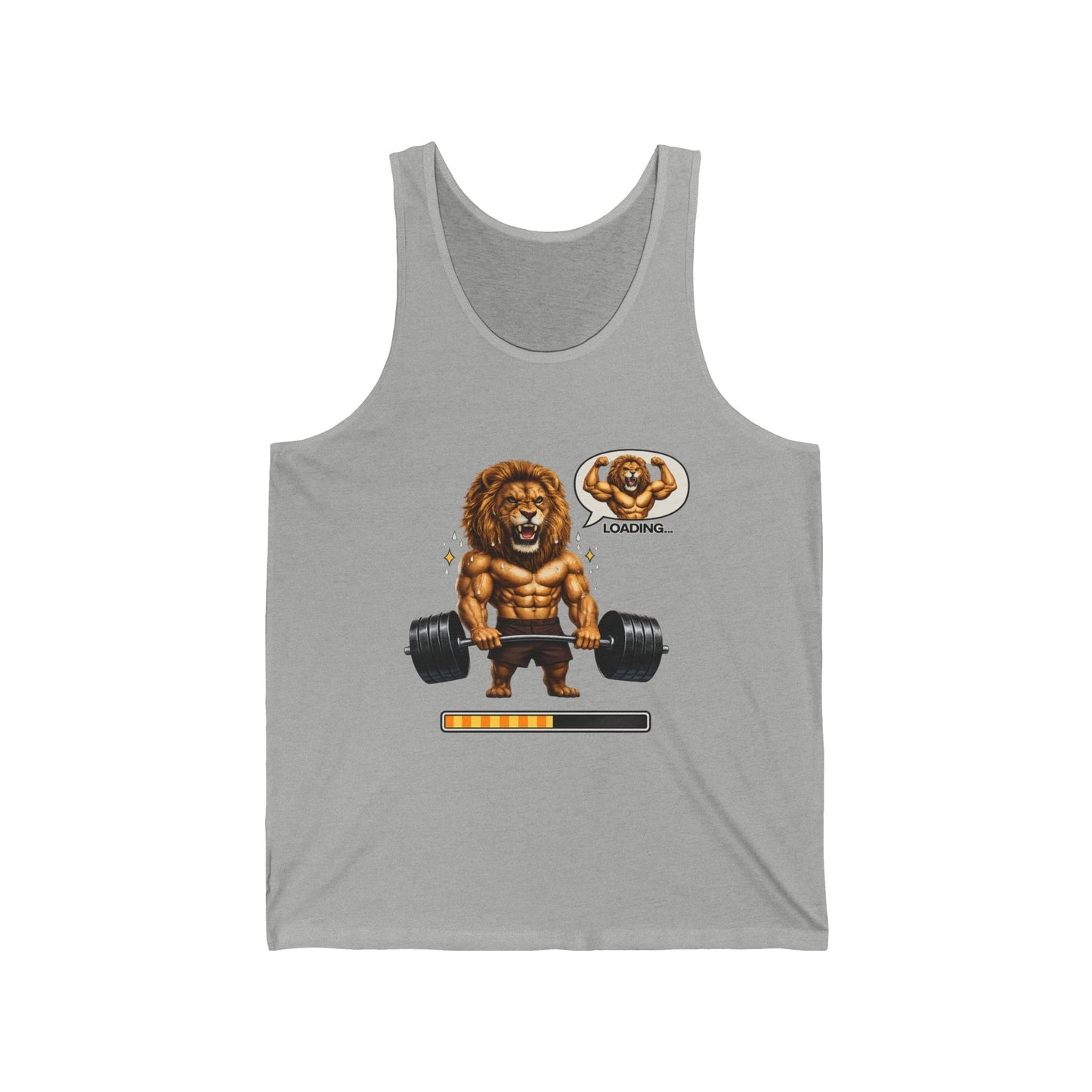Lionweightlifting Tank Top — Funny 'Loading...' Gym Tank for Weightlifters & Fitness Lovers