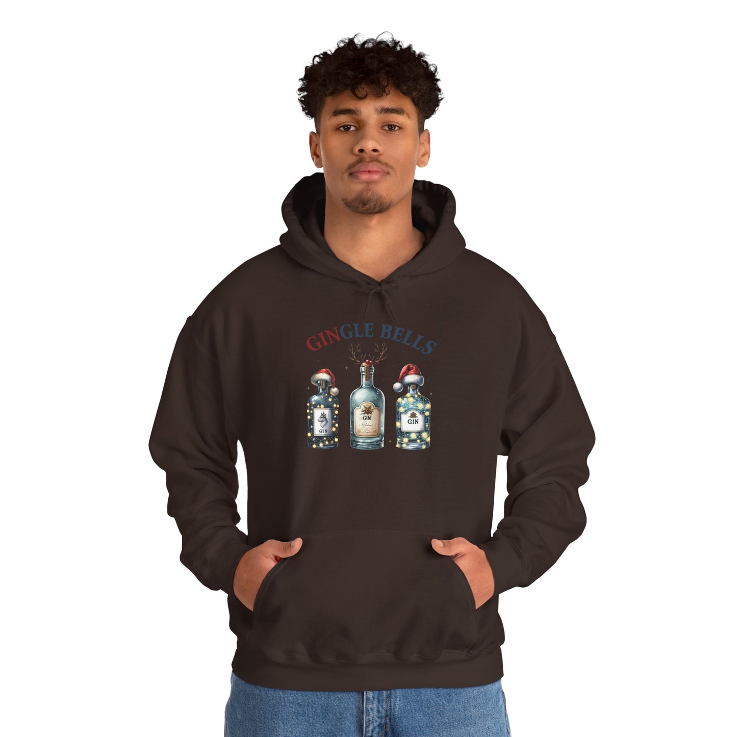 Gingle Bells Hoodie | Unisex Heavy Blend Sweatshirt for Christmas, Holiday Gifting, Cozy Fall Wear, Festive Apparel, Unique Gift
