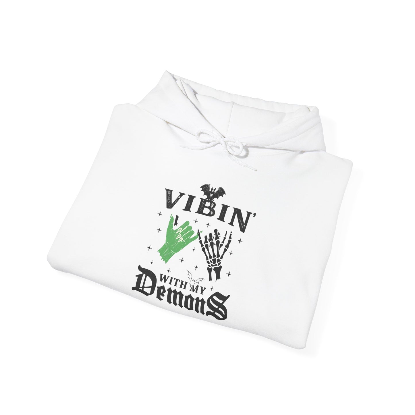 Vibin' With My Demons Unisex Hooded Hoodie, Cozy Gothic Hoodie, Casual Hoodie, Perfect for Halloween, Gift for Spooky Lovers, [...]