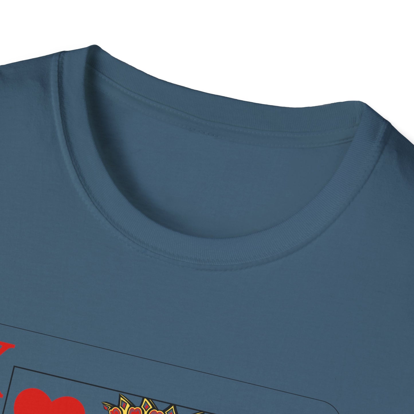 Valentines King of Hearts Unisex T-Shirt - Playful Card Design for Game Night