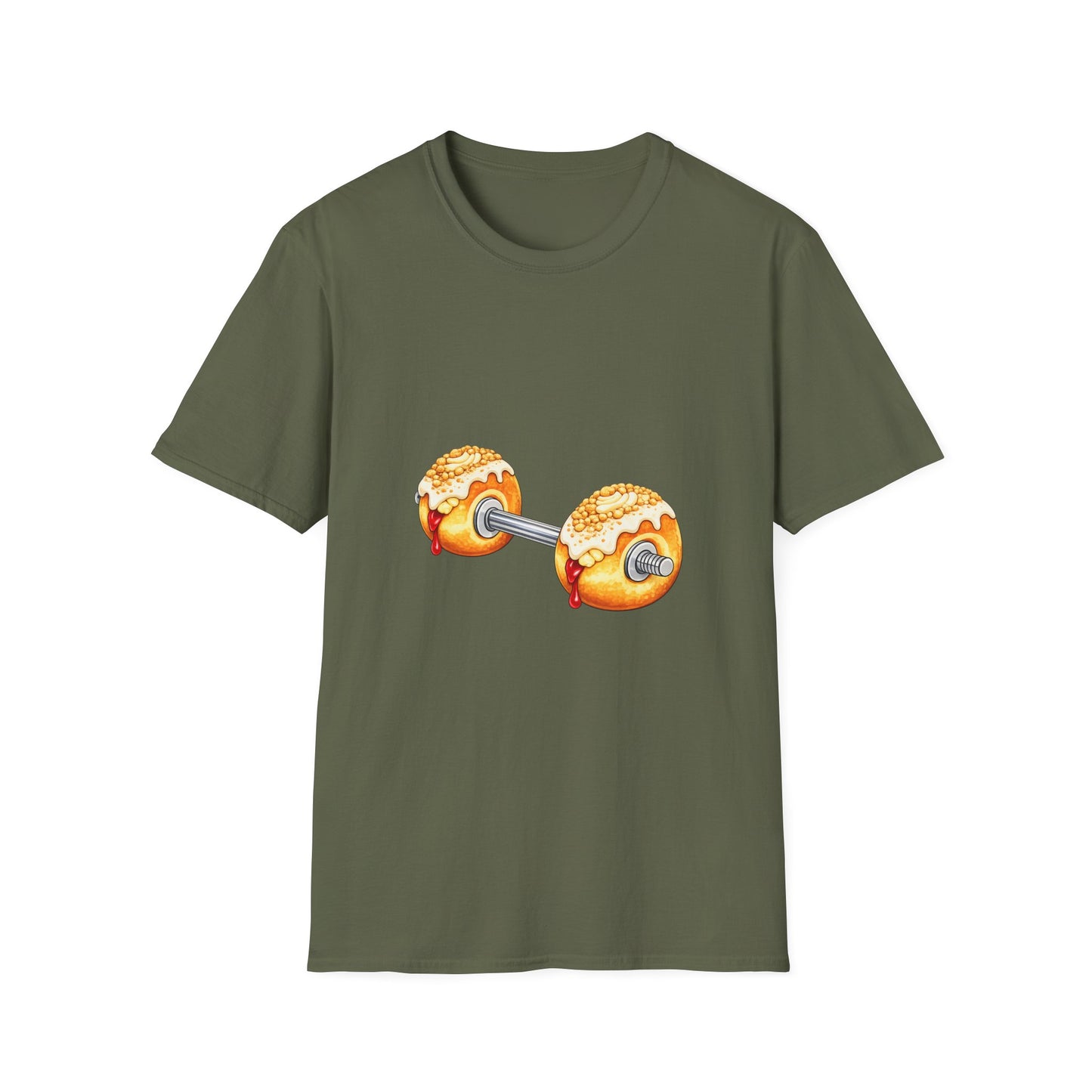 Doughnut Dumbbell T-Shirt — Funny Fitness Donut Gym Tee