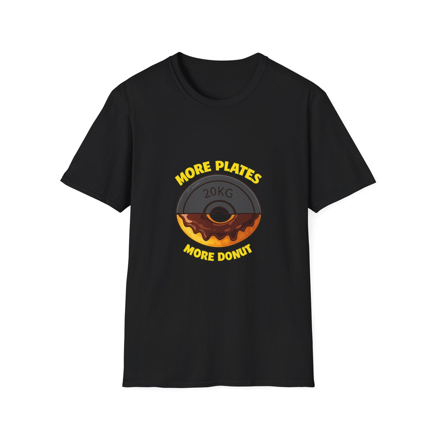 More Plates More Donuts T-Shirt — Funny Gym Weightlifting Tee