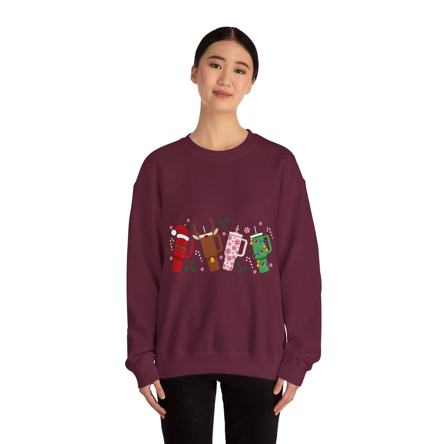 Christmas Golf Club Crewneck Sweatshirt — Festive Golfing Club Cartoon Design