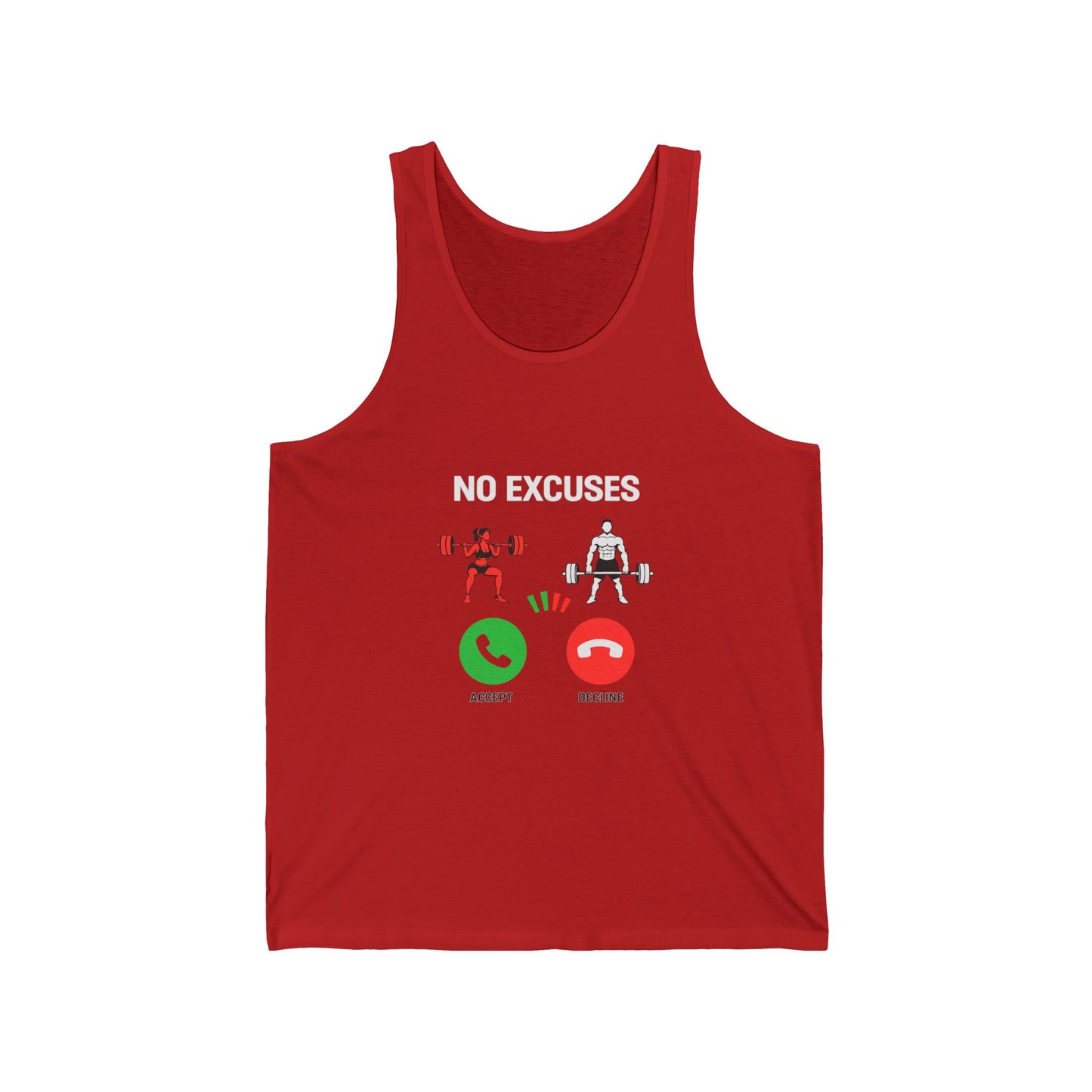 No Excuses Tank Top — Workout Motivation Tank for Gym Lovers