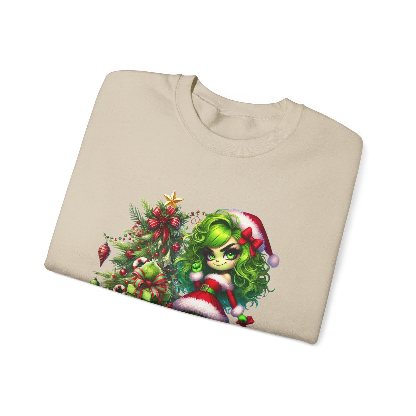 Christmas Grinch Girl Sweatshirt — "I'm Ready for CHRISTMAS!" Holiday Crewneck