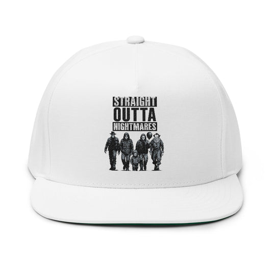 Straight Outta Nightmares Embroidered Flat Bill Cap | Stylish Snapback Hat for Horror Fans, Perfect Gift for Halloween, Unique Fashion [...]
