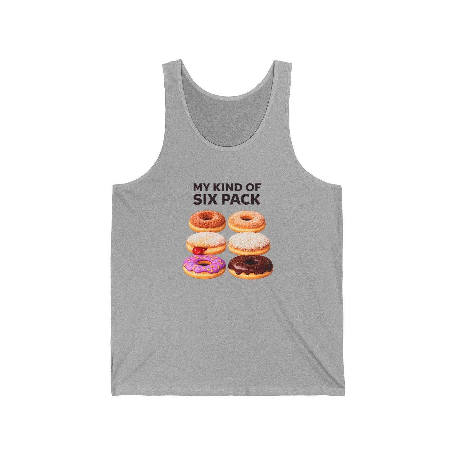 Donut Six Pack Tank Top — "My Kind of Six Pack" Funny Foodie Tank