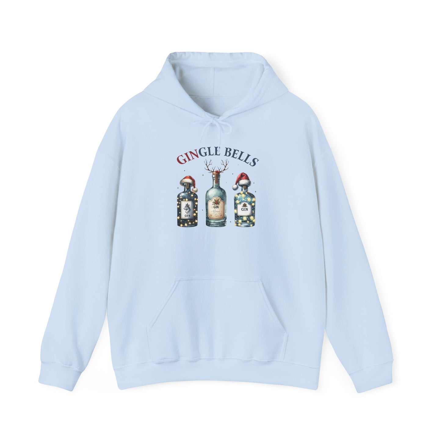 Gingle Bells Hoodie | Unisex Heavy Blend Sweatshirt for Christmas, Holiday Gifting, Cozy Fall Wear, Festive Apparel, Unique Gift
