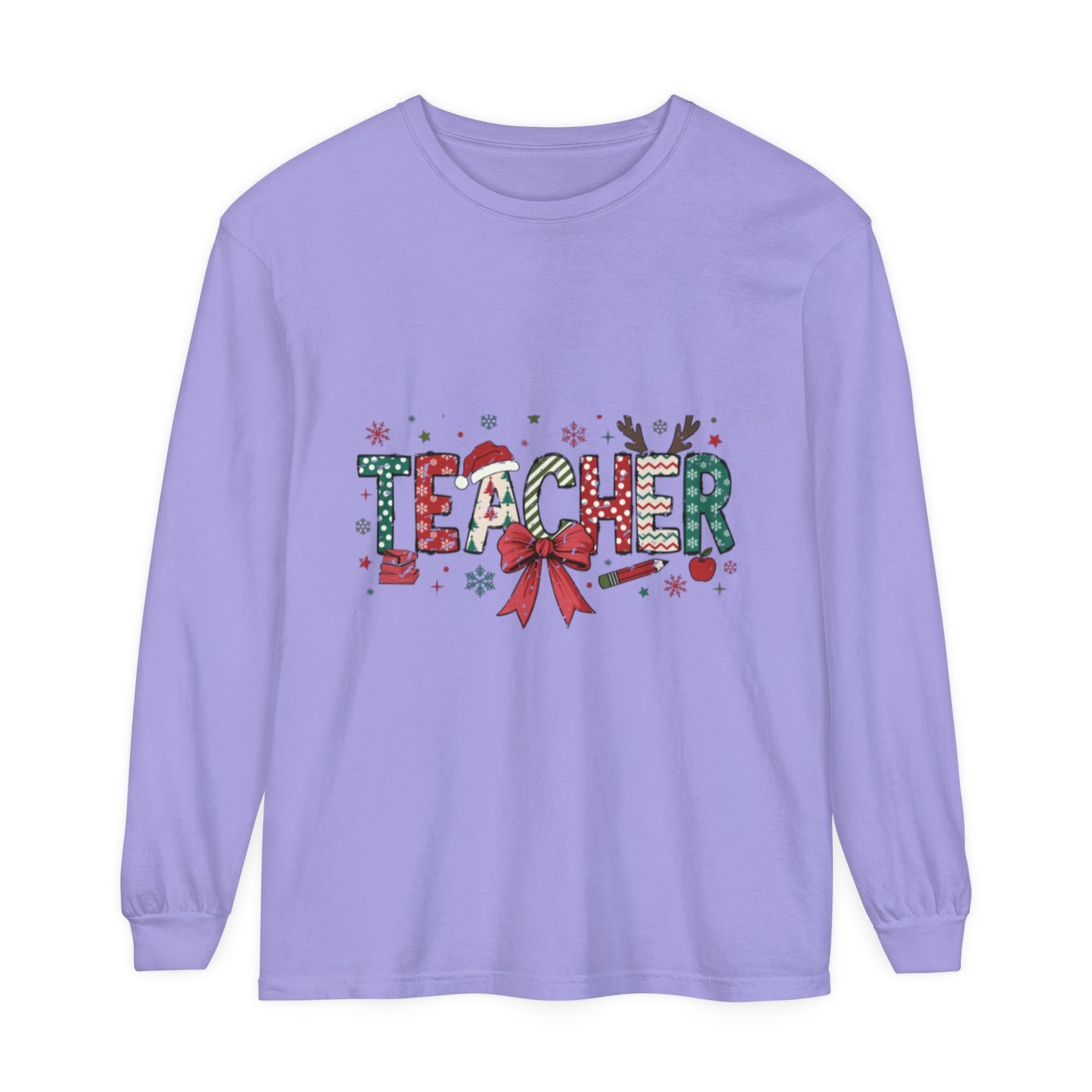 Christmas Unisex Garment-dyed Long Sleeve T-Shirt